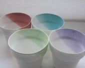 Small English fine bone china planter in 4 pastel colours