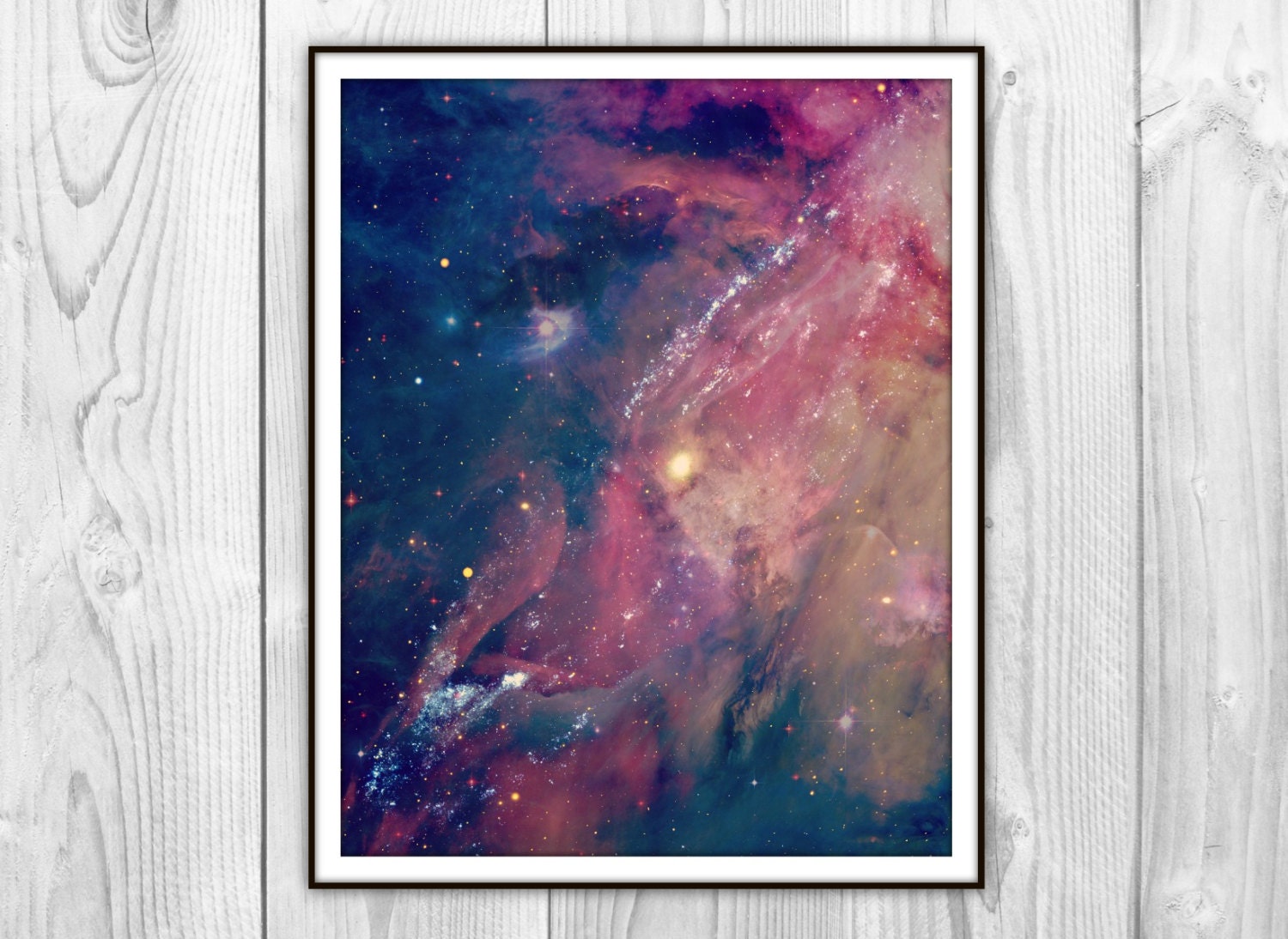Galaxy Collage 2 Art Print - Space Photography - Galaxy Space Photography Mixed Media - Pink Blue Stars