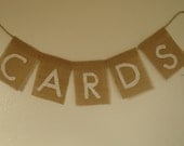 Wedding Card Box Sign - Burlap CARDS Bunting - Custom Wedding Signs
