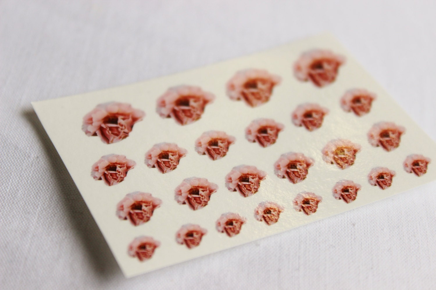 Flower Nail Art Water Decals - Handmade
