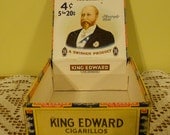 Cigar Box - King Edward - Cigarillos - 1950s - DJGStuff