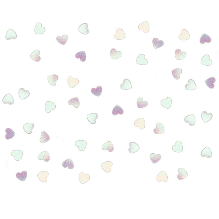 IRIDESCENT Shimmer Heart Confetti - 6MM in Size - Approx. 14 grams - Craft Party Supplies Il_170x135