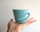 Ceramic coffee cup Mug Turquoise Aquamarine Blue Mate and Brilliant Glaze - ready to ship