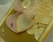 6 Romantic Embellished Tags With Hand Dyed Ribbons For Bridal Shower, ...by LeFrenchChateau