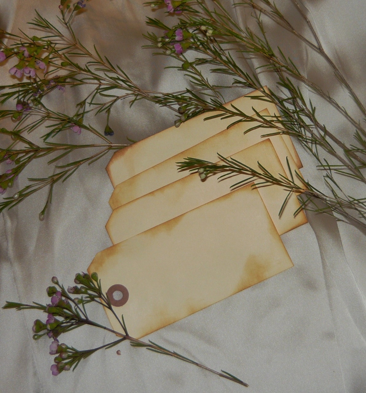 Vintage FRENCH Antique Styled 50 Hand Ink Escort Cards, Gift, Wish Tree, ...by Le French Chateau