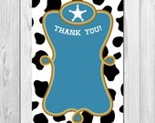 Cowboy - Blue - Thank You Note - DIY - Printable Il_170x135