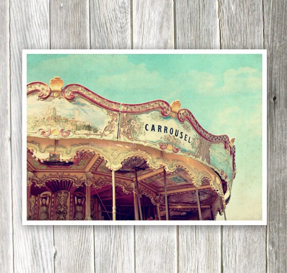 8X10 or A4. Whimsical carnival carousel photography. Barcelona. Home decor.