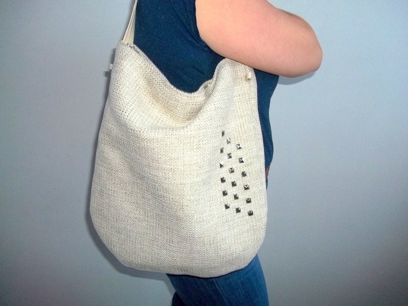 SALE - Prices already reduced HOBO Shoulder Bag Cream Bag spring, Purse, Hobo Bag, Purse Bag, Summer Bag, Spring Bag, Tote Bag
