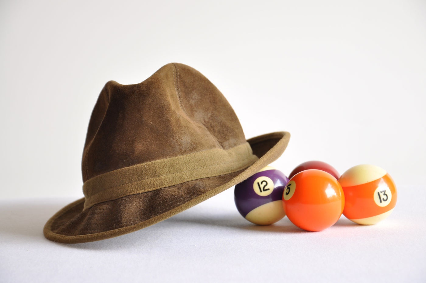 Vintage Westbury Men Trilby Hat Cinnamon Suede