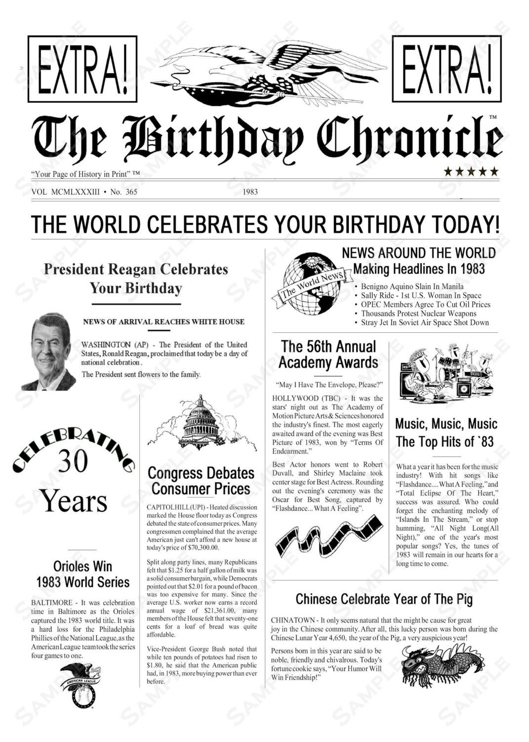 30th Birthday Card 1983 Time Capsule 5 X 7 INSTANT DOWNLOAD .JPG