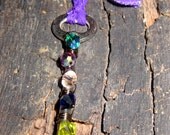 Skeleton Key Necklace, Skeleton Key, Swarovski Necklace, Swarovski Key, Key Necklace, Silk Key Necklace, Colorful Necklace, Long Necklace