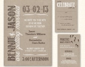 Printable Wedding Invite & RSVP Card - Burlap