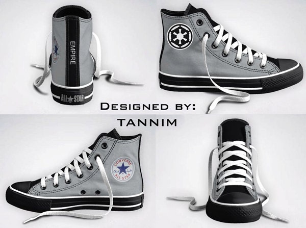 Custom Star Wars: Galactic Empire/Imperial Converse Chucks