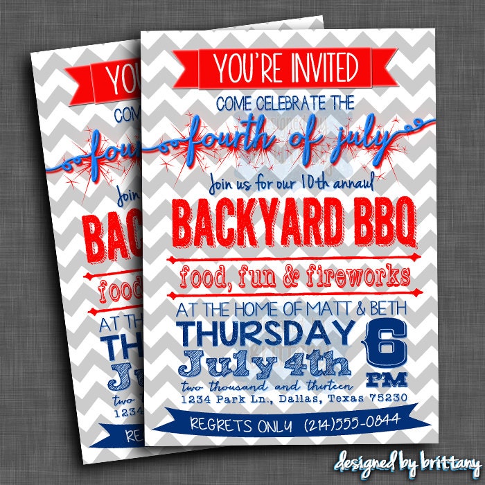 4th of July Party Invitations