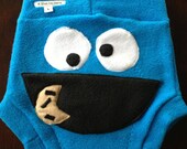 ANY SIZE Cookie Monster Inspired Sesame Street Fleece Applique Cover