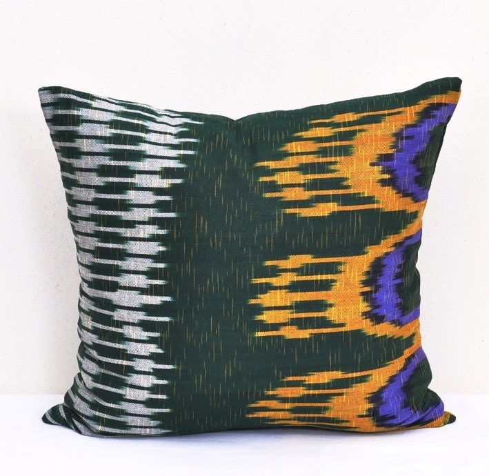 Set of 2 Cotton Ikat pillow cover- Size 16 x 16