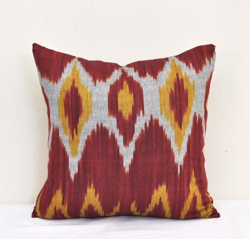 Set of 2 Ikat pillow covers Organic cotton