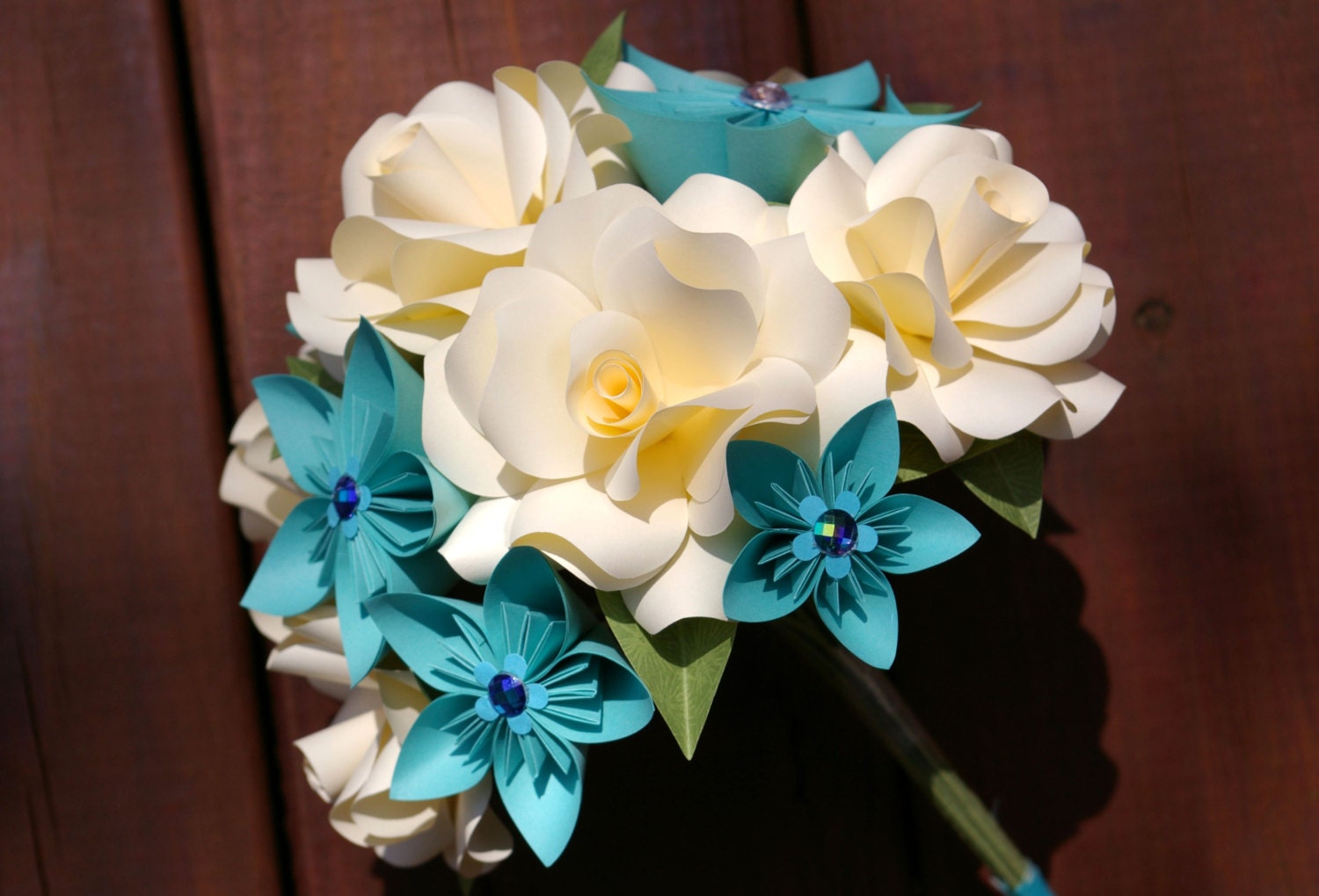 Paper Flower Bouquet Wedding, origami, rose, anniversary, gifts for her, centerpiece.
