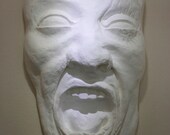 Macabre Face Sculpture Gothic Horror Moody Creepy Spooky Dark Portrait Fine Art  "Hiding XXIV, Process Study"
