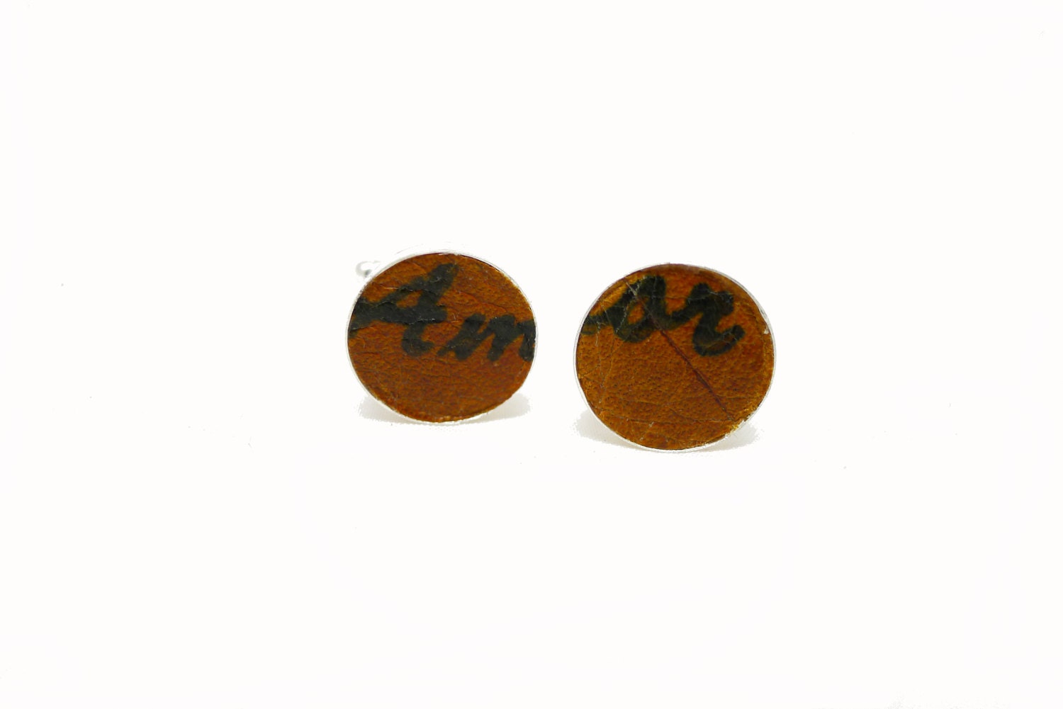 AMOR Vintage Baseball Glove Leather Cufflinks