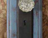 Antique glass door knob coat hanger