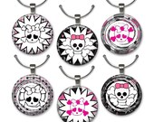 Girly Skulls, Wine Charms, Pink Skulls, Wine Charms, Handmade Wine Charms, Party, Favor, Wine Charms, Entertaining, Hostess Gift, Under 15