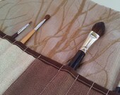 Watercolour Paintbrush Roll Natural Linen - EJCDezines Watercolour Paintbrush Roll Natural Linen - EJCDezines