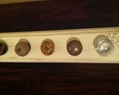 Jewelry hanger with vintage style knobs for Jewelry, Scarves, keys, Race Medals and accessories
