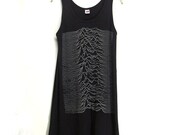 Joy, women dress , black tank , mini dress, spandex ,clothing, dress, screenprint  vest, rock tunic, Free size