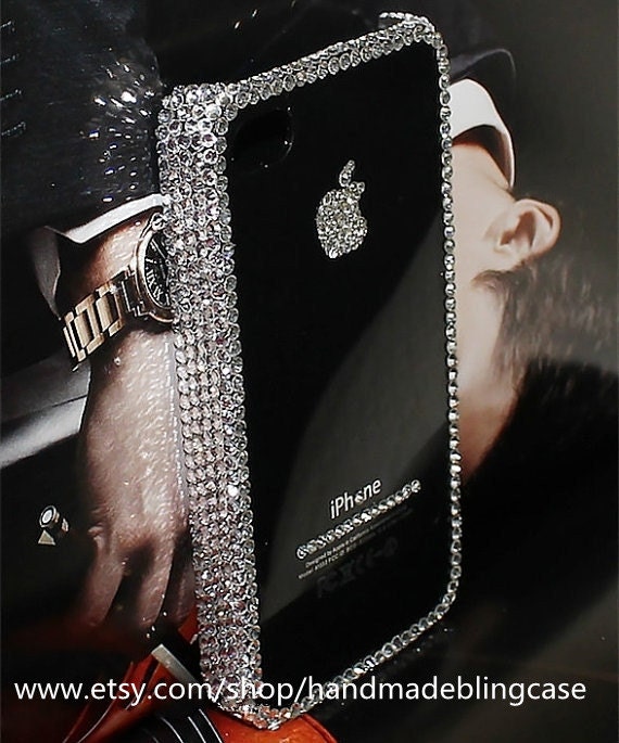 bling rhinestone  iphone 4 case crystal  iphone 4s case iphone 5 bling case 2 colors available