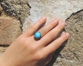 STATEMENT ring, blue ring, Adjustable Ring, Handmade Art Jewelry, One of a Kind,  ring by MARIAELA