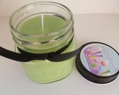 Fresh Pear 8 oz. Mason Jar Soy Blend Candle Highly Scented Pear Candle