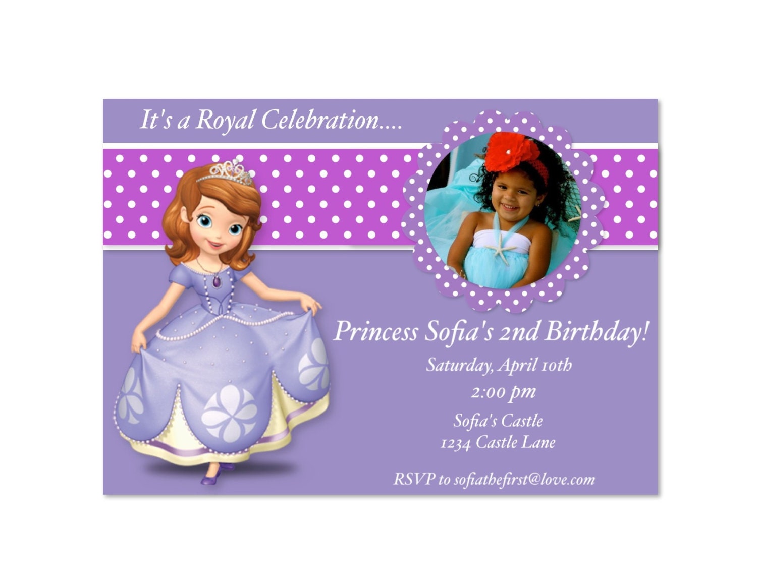Princess Sofia the First Customized Invitation