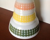 Pyrex Mixing Bowls New Dots