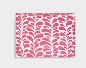Red Flower Petals Stationery Notecards with Envelopes, set of 6