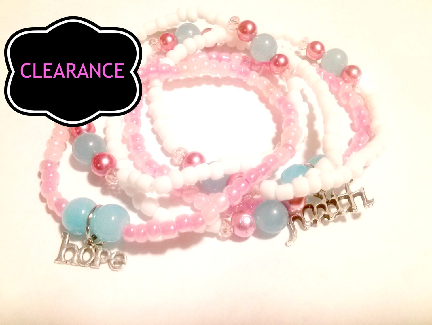 Hope and Faith Bracelet Set