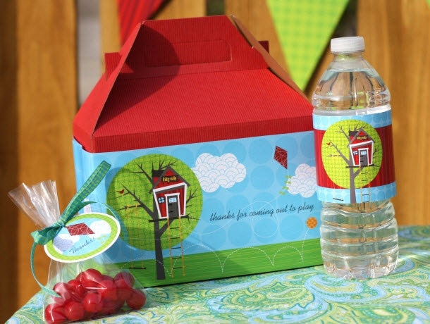 Tree House Party GABLE BOX WRAPPER - Picnic Lunch