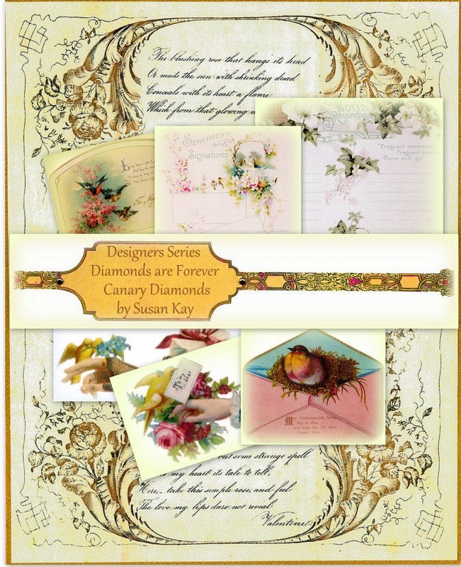 Wedding Paper Goods Cards DIY Canary Diamonds Kit Set 1