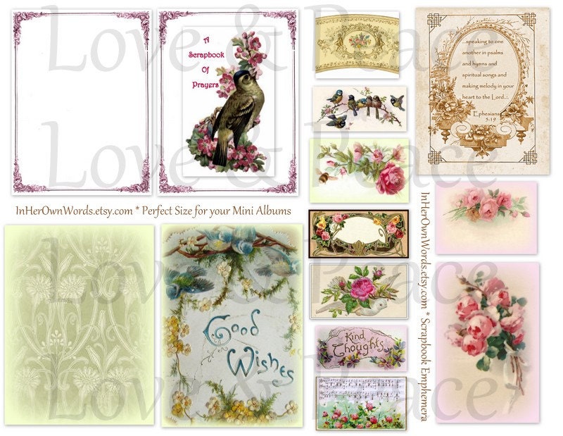 Good Wishes, Digital Download, Card Making, Journaling,  Scrapbook Paper Goods, DIY, Scrapbook Papers, Ephemera, Art Supplies