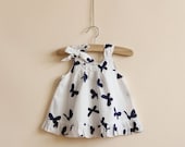 9m,12m,18m,24m,2T,3T baby girl dress --  toddler girl white sun dress--summer dress