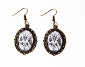 Baphomet - Handmade Vintage Cameo Pendant Dangle Earrings