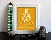 Bob Marley, Every Little Thing Gonna Be Alright Eye Chart, 8 x 10 Giclee Print BUY 2 GET 1 FREE