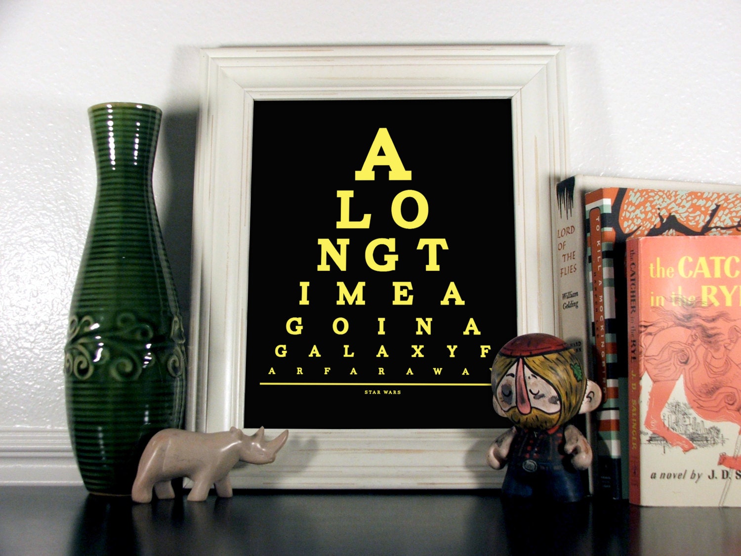 Star Wars Eye Chart, Black and Yellow, A Long Time Ago, 8 x 10 Giclee Print BUY 2 GET 1 FREE