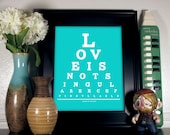 Marvin Taylor Eye Chart, Love is Not Singular, 8 x 10 Giclee Print BUY 2 GET 1 FREE