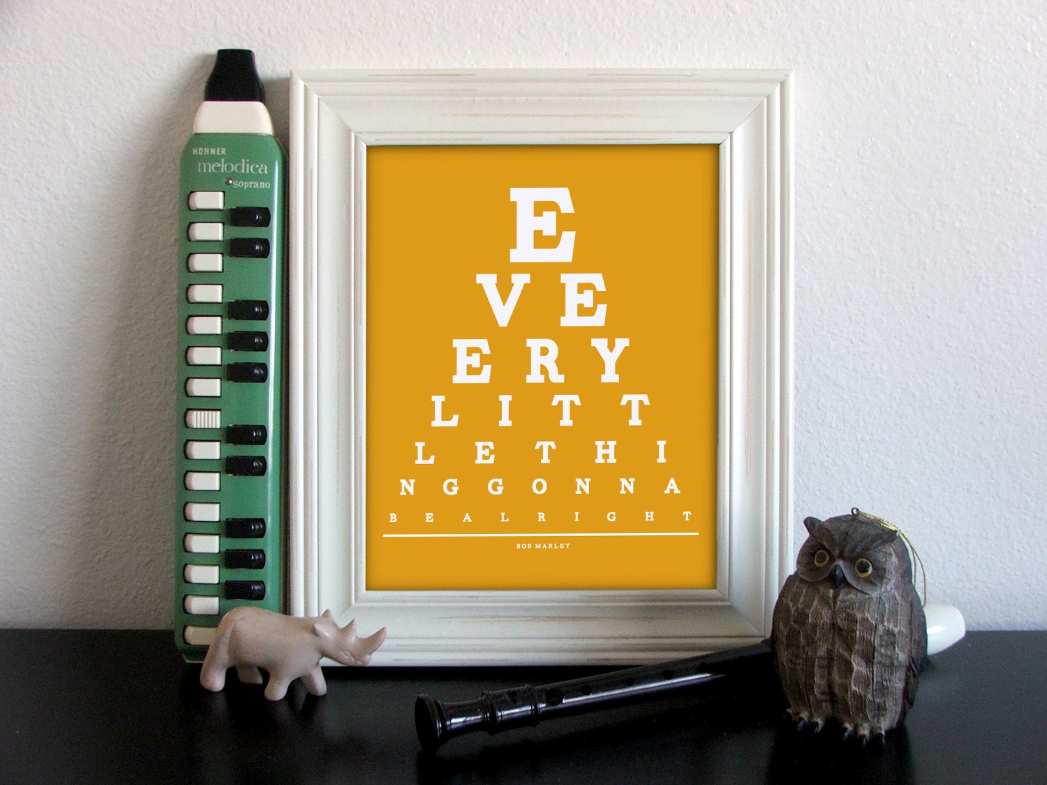 Bob Marley, Every Little Thing Gonna Be Alright Eye Chart, 8 x 10 Giclee Print BUY 2 GET 1 FREE