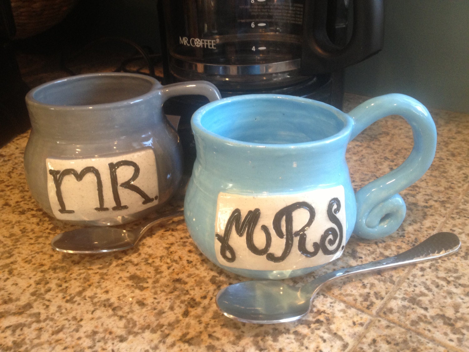 Mr and Mrs Mugs, Ceramic Wedding mugs, Ceramic coffee mugs, Ceramic wedding cups, wedding cups, wedding mugs, handmade mugs, handmade cups
