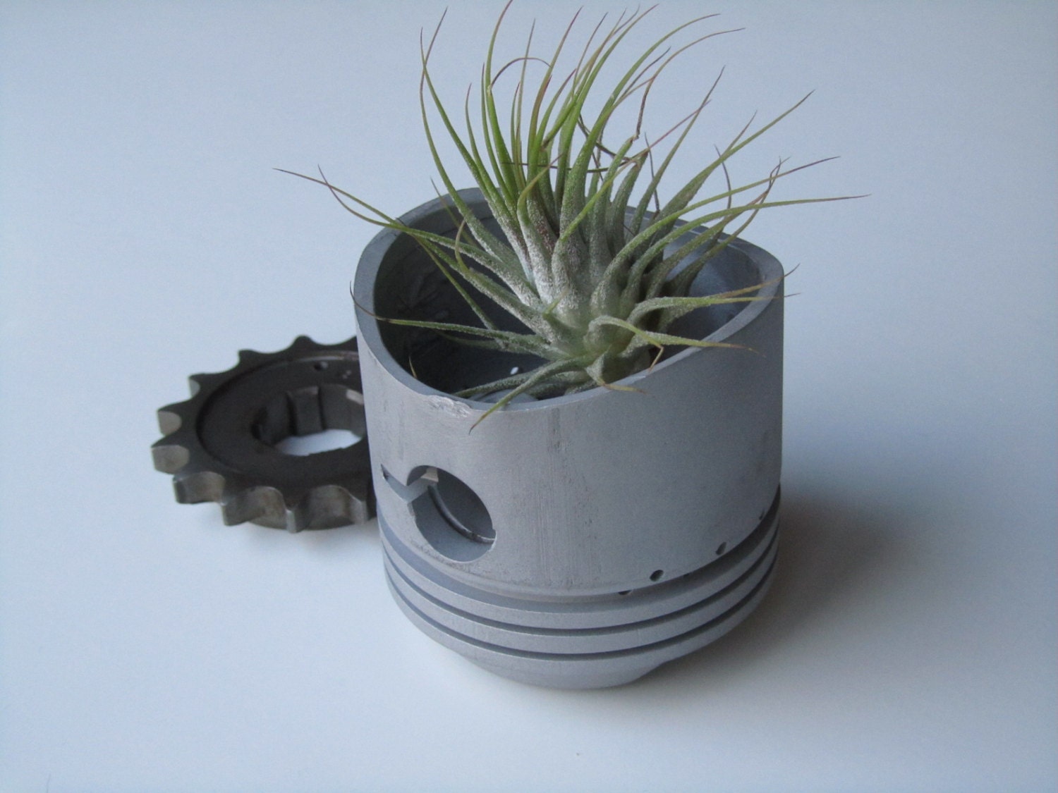 Piston Planter Flower Pot Industrial Look Upcycled Motorcycle Piston