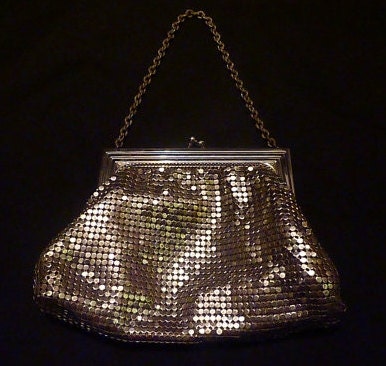 Vintage 1930s Purse Whiting & Davis Purse Silver Mesh Purse 1930's Purse Art Deco Purse Wedding Clutch Formal Purse Evening Bag
