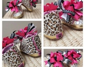 Custom Pink Leopard Baby Shoes