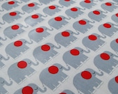 Laminated Bungle Jungle elephants grey 1 yard